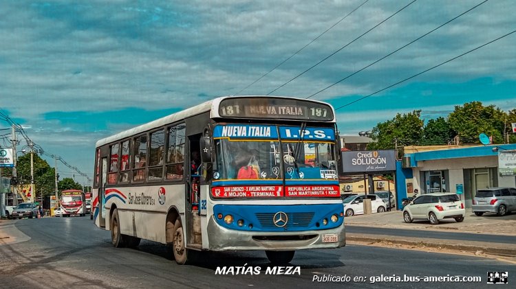 Mercedes-Benz OF 1417 - BiMet Corbus (en Paraguay) - San José Obrero
BOB 088

Línea 187 (Asunción), unidad 32
